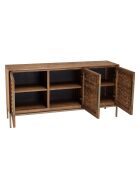 Buffet en bois de teck recyclé 3 portes Sixtine bois - 151x40x75 cm