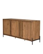 Buffet 3 portes en bois de teck recyclé Sixtine bois - 148x42.5x70 cm