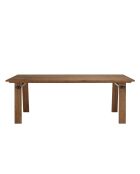 Table à manger rectangulaire en bois de teck recyclé Sixtine bois - 220x90x78 cm