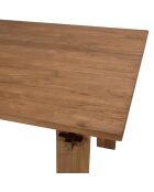 Table à manger rectangulaire en bois de teck recyclé Sixtine bois - 220x90x78 cm