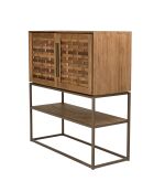 Buffet en bois de teck recyclé 2 portes Sixtine bois - 105x40x110 cm