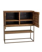 Buffet en bois de teck recyclé 2 portes Sixtine bois - 105x40x110 cm