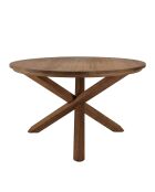 Table à manger ronde en bois de teck recyclé Sixtine bois - 130x130x78 cm