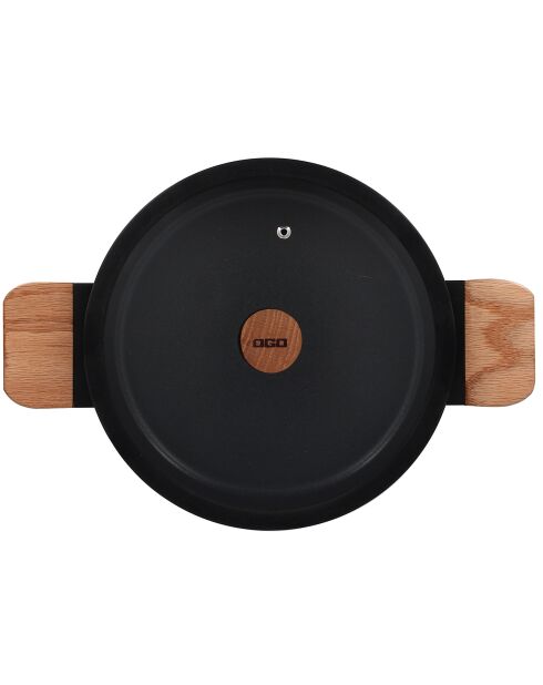 Faitout avec couvercle à induction Ector noir - D.24 cm