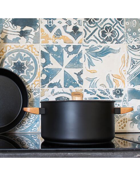 Faitout avec couvercle à induction Ector noir - D.24 cm