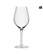 6 Verres à pied en cristallin Zenith transparents - 35 cl