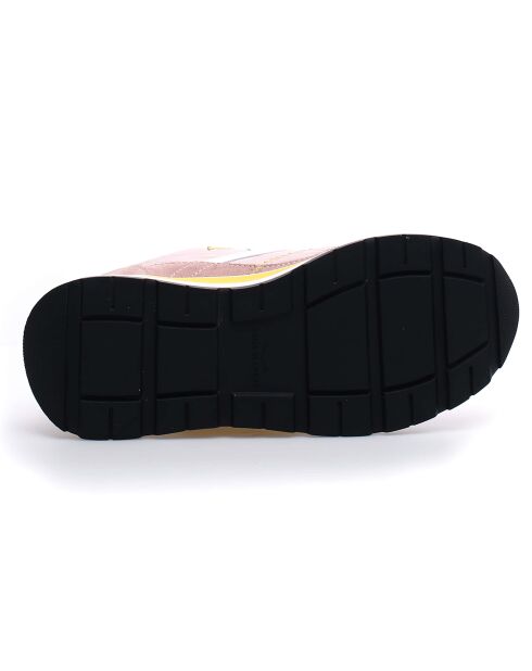 Sneakers en Cuir Club rose/jaune/blanc