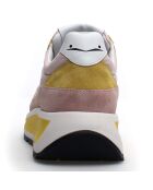 Sneakers en Cuir Club rose/jaune/blanc
