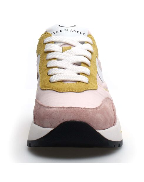 Sneakers en Cuir Club rose/jaune/blanc