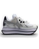 Sneakers en Cuir Debi blanc/argenté