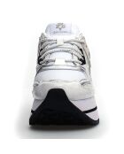 Sneakers en Cuir Debi blanc/argenté