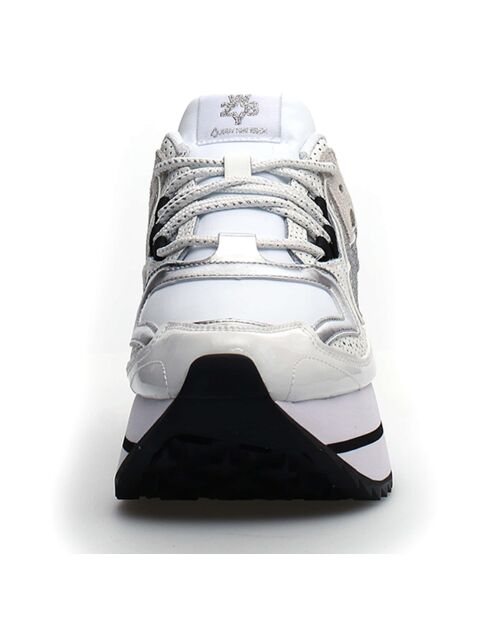Sneakers en Cuir Debi blanc/argenté