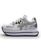 Sneakers en Cuir Debi blanc/argenté
