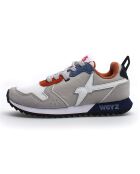 Sneakers en Cuir Jet gris/blanc/orange