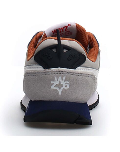 Sneakers en Cuir Jet gris/blanc/orange