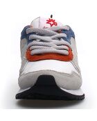 Sneakers en Cuir Jet gris/blanc/orange