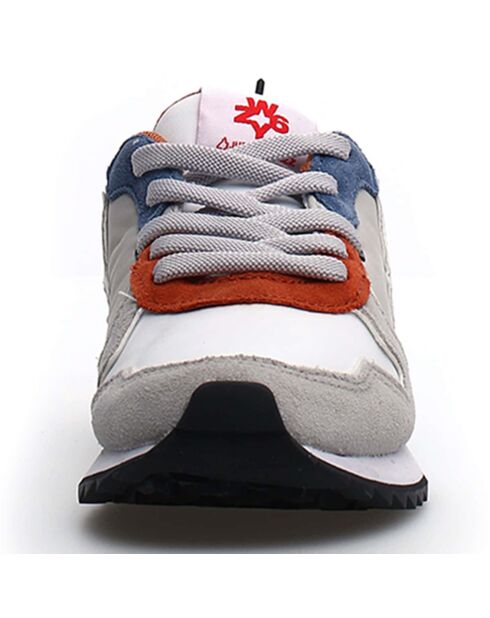 Sneakers en Cuir Jet gris/blanc/orange