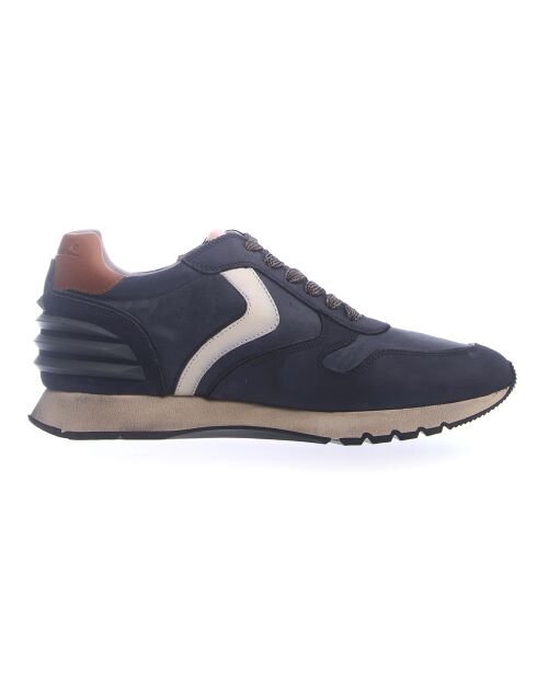 Sneakers en Cuir Liam bleu marine/blanc/marron