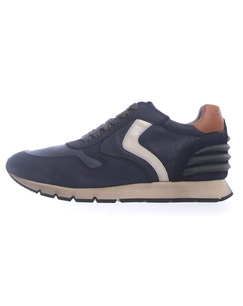 Sneakers en Cuir Liam bleu marine/blanc/marron