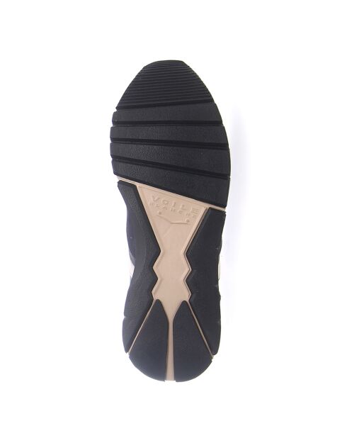 Sneakers en Cuir Liam bleu marine/blanc/marron