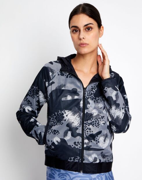 Veste zippée & réversible Woven noir/camouflage