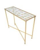 Console Butterflies dorée - 100x35x80 cm