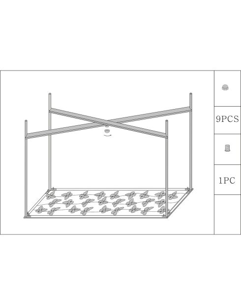 Console Butterflies dorée - 100x35x80 cm