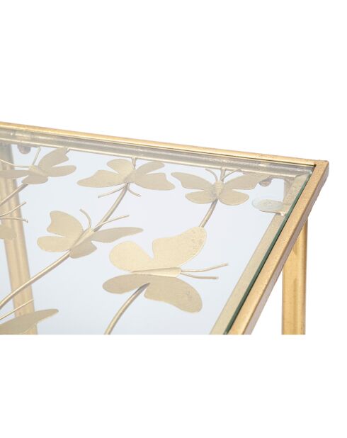 Console Butterflies dorée - 100x35x80 cm