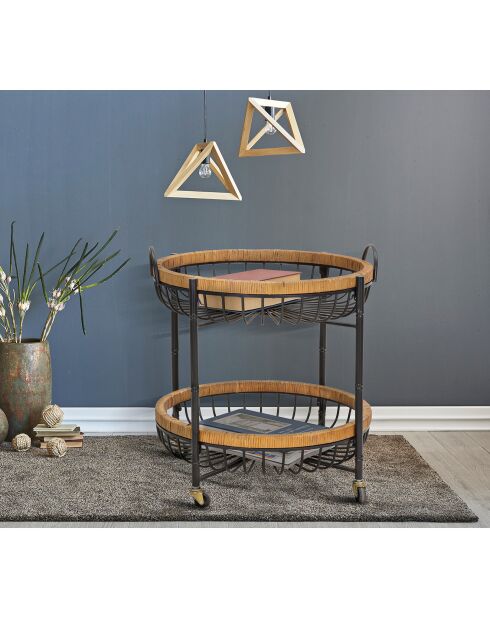 Mehrfarbiger Cebu Doppelwagen - 57x55,5x62,5 cm