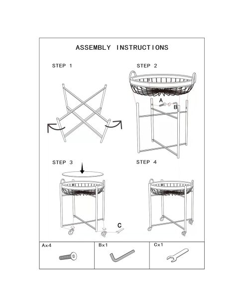 Mehrfarbiger Cebu Doppelwagen - 57x55,5x62,5 cm