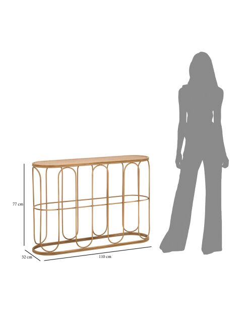 Console Samui naturel - 110x32x77 cm