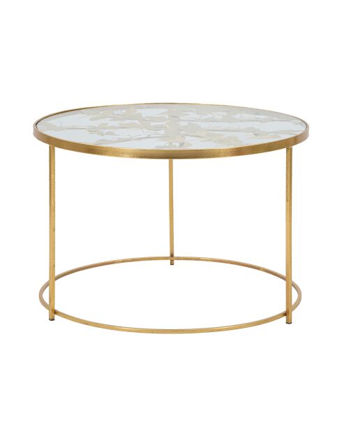 Table basse Butterflies dorée - D.60x40.5 cm