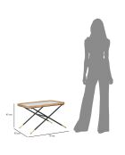 Table basse Saint-Barth multicolore - 70x50x45 cm