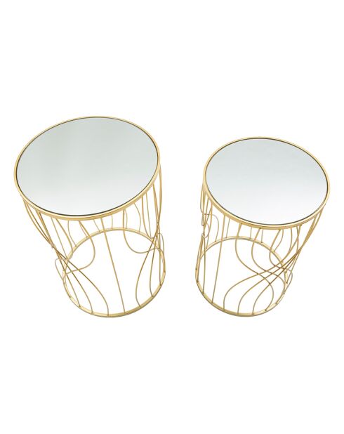 2 mesas auxiliares Gold Line