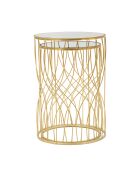2 Tables d'appoint Ligne dorées