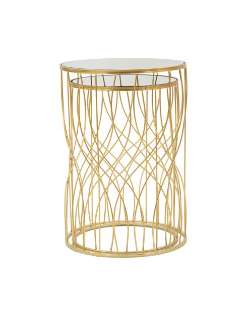 2 Tables d'appoint Ligne dorées