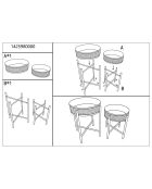 2 Tables d'appoint Fuji multicolores