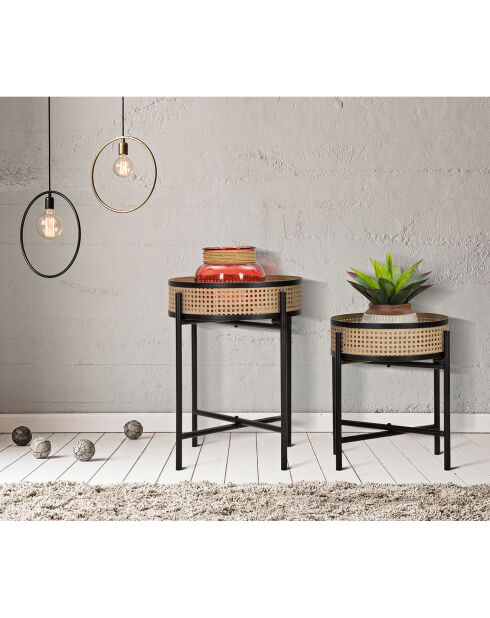 2 Tables d'appoint Fuji multicolores