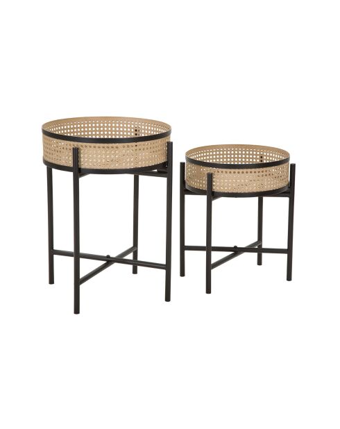 2 Tables d'appoint Fuji multicolores