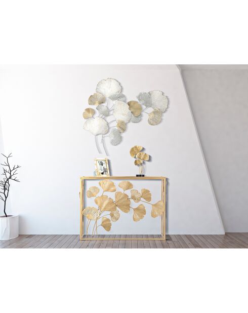 Decoración de pared multicolor sedosa - 85,5 x 10 x 113 cm