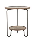 Table basse Arex noir/marron - D.48x54.5 cm