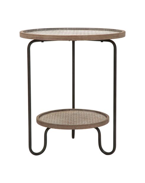 Table basse Arex noir/marron - D.48x54.5 cm