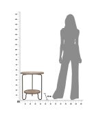 Table basse Arex noir/marron - D.48x54.5 cm