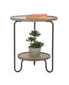 Table basse Arex noir/marron - D.48x54.5 cm