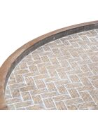 Table basse Arex noir/marron - D.48x54.5 cm