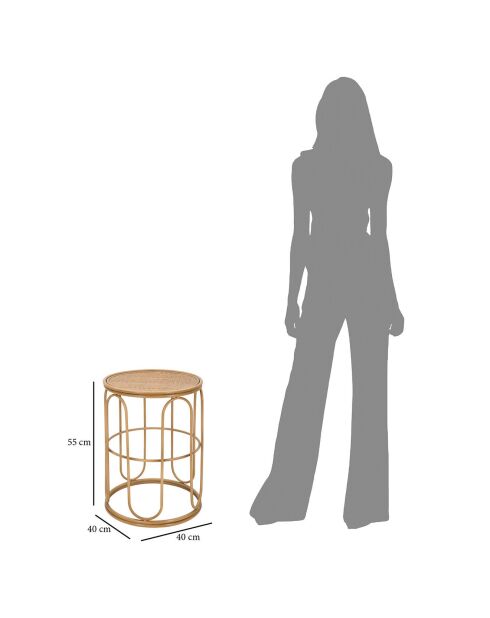Table d'appoint Samui naturel - D.40x55 cm