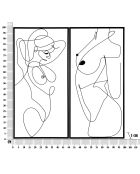 2 Tableaux décoratifs Body noirs - 50x1x100 cm