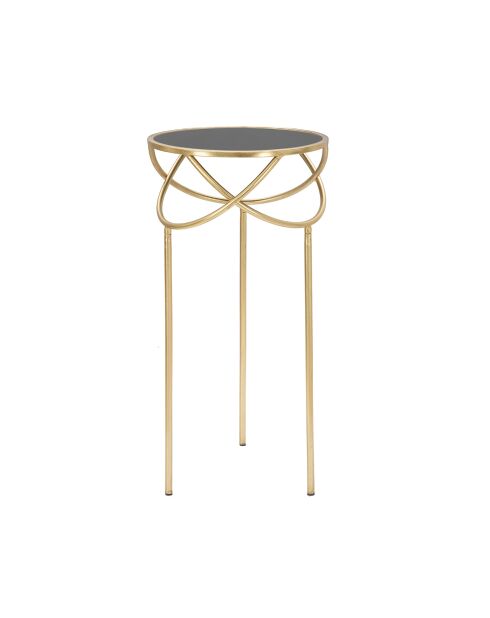 Table d'appoint Ring noir/doré - D.40x80  cm