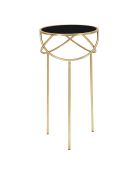 Table d'appoint Ring noir/doré - D.40x80  cm