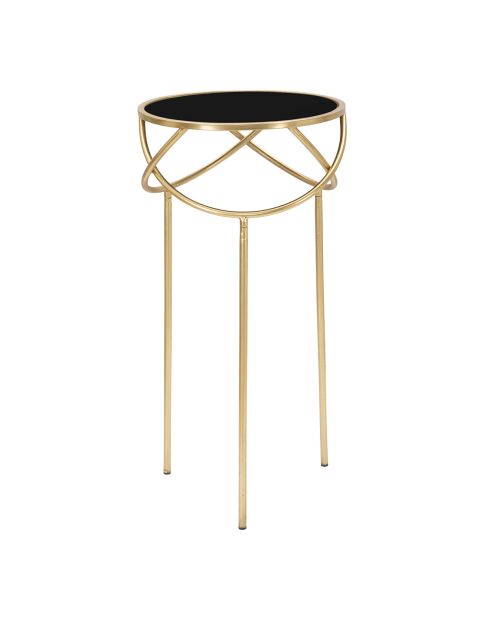 Table d'appoint Ring noir/doré - D.40x80  cm